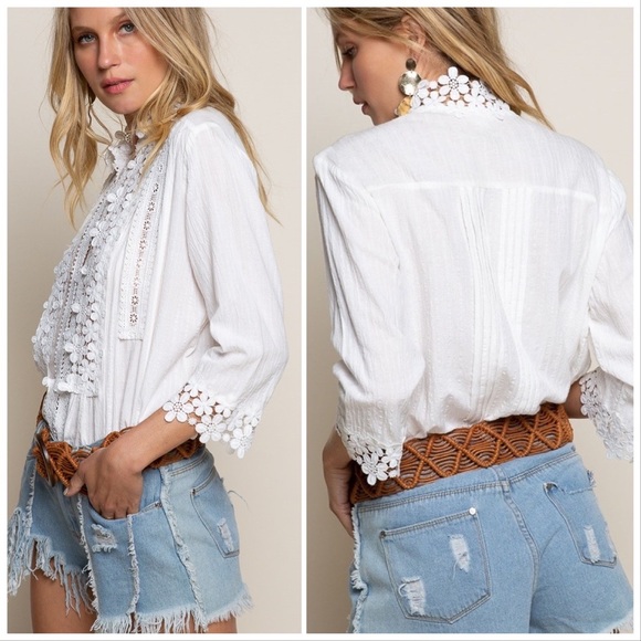 5th RE-STOCK* AUTHENTIC Infamous POL Lace Top - Picture 8 of 16